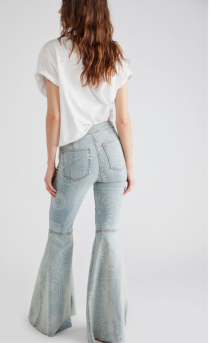 Free People - Just Float On Flare Jeans - Bright Combo Butterfly -  ShopperBoard
